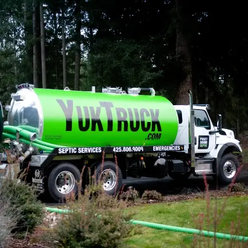 The Yuk Truck out for a job for Puget Sound Septic in the Seattle Metro Area