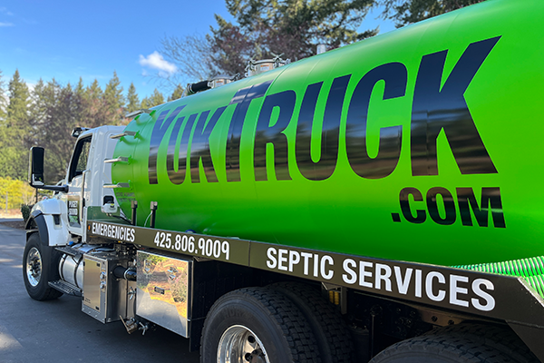 The Yuk Truck in Kirkland WA, ready to help if you notice any signs you need your septic tank pumped