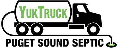 YukTruk - Puget Sound Septic Logo in Black and Green