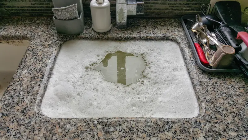clogged sink in a house in seattle area running on septic